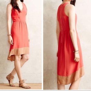 Anthropologie La Vi Coral Dress